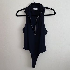 Meshki half zip bodysuit
